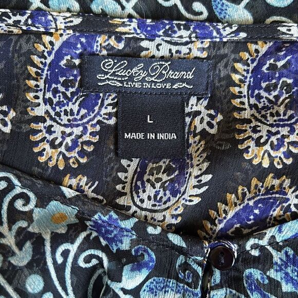 Lucky Brand Botanical Paisley Sheer Long Sleeve
Buttoned Blouse large multimedia - Picture 5 of 8